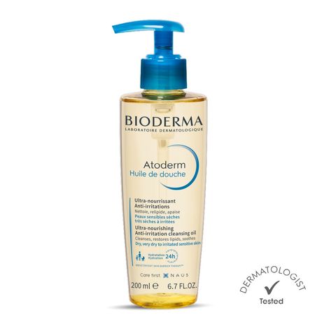 Buy Bioderma Atoderm Huile de douche Cleansing Oil 24h Hydration and Immediate Comfort Right from the Shower,(200 ml)-Purplle