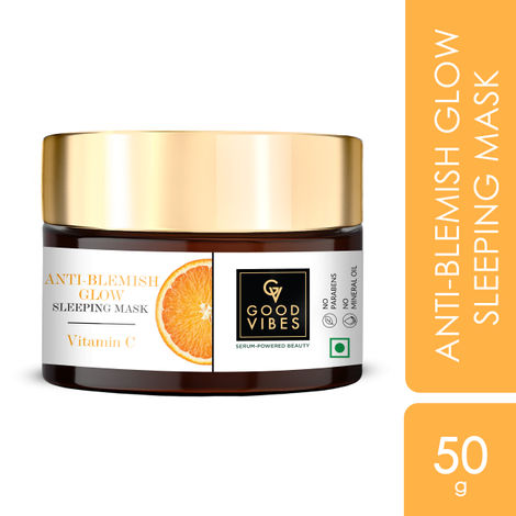 Buy Good Vibes Anti Blemish Glow Sleeping Mask Vitamin C with Power Of Serum (50 g)-Purplle