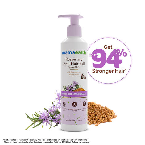 Buy Mamaearth Rosemary Anti-Hair Fall Shampoo with Rosemary & Methi Dana for Reducing Hair Loss & Breakage - 250 ml-Purplle