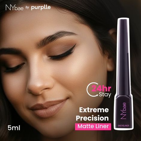 Buy NY Bae Skeyeliner - Matte (5 ml) | Liquid Black Eyeliner | Intense Pigment | Long Lasting | Smudgeproof | Precise Application | Beginner Friendly-Purplle