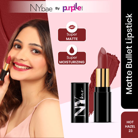 Buy NY Bae Super Matte Lipstick Red - Hot Hazel 23 (GT) (4.2 g)-Purplle