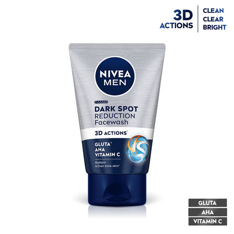 Buy Nivea Men Face Wash Dark Spot Reduction With 10x Vitamin C Effect (100 ml)-Purplle