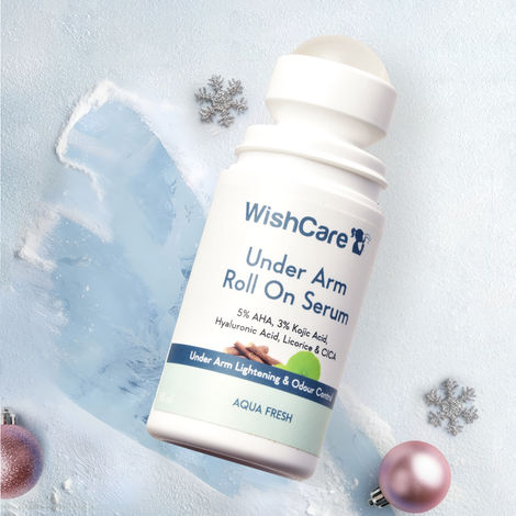 Buy WishCare Under Arm Roll On Serum for Under Arm Lightening, Treats Pigmentation & Controls Odour- 5% AHA, 3% Kojic Acid, Hyaluronic Acid, Acid Licorice & CICA- Aqua Fresh - 50 ml-Purplle