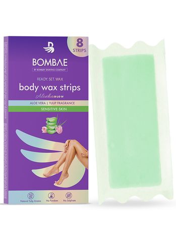 Buy Bombae 8 Body Wax Strips - Sensitive Skin-Purplle