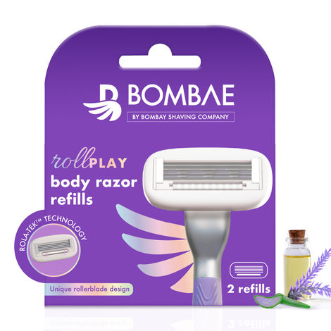 Buy Bombae RollplayA Body razor refills for women 2 refills 200 gm-Purplle