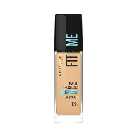 Buy Maybelline New York Fit Me Matte+Poreless Liquid Foundation 16H Oil Control&nbsp; - 128 Warm Nude, 30 ml-Purplle