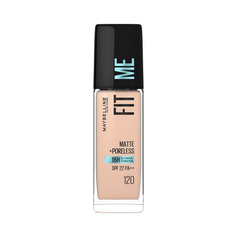 Buy Maybelline New York Fit Me Matte+Poreless Liquid Foundation 16H Oil Control - 120 Classic Ivory, 30 ml-Purplle