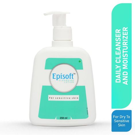 Buy Glenmark Episoft Cleansing Lotion and Face Wash : Gentle Cleanser for Sensitive & Dry Skin, Removes Excess Oil, Moisturises for Soft And Glowing skin, Makeup Cleanser, Free Of SLS & Paraben, 250 ml-Purplle