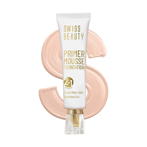 Buy Swiss Beauty Primer Mousse Foundation - Natural-Beige - (30 ml)-Purplle
