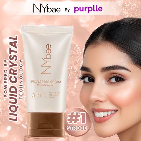 Buy NY Bae PRO Strobe Cream - Rose Diamond (30 gm) | Primer + Highlighter + Moisturizer | Dewy Makeup | Glowing Korean Skin | Liquid Highlighter | Intense Glow | Value Pack | Best Suited For Normal To Dry Skin-Purplle