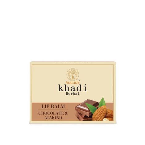 Buy Vagad's Khadi Chocolate & Almond Lip Balm (Pack of 2)-Purplle