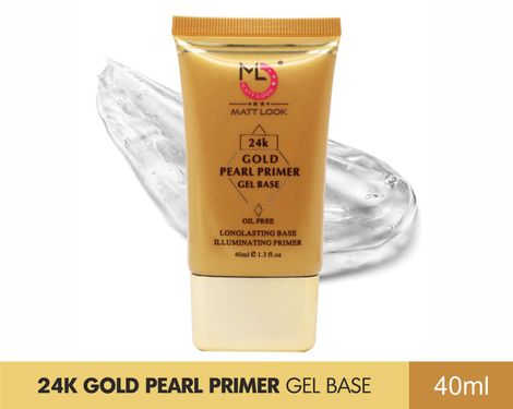 Buy Matt look 24K Gold Pearl Primer Gel Base, Oil Free & Longlasting (40ml)-Purplle