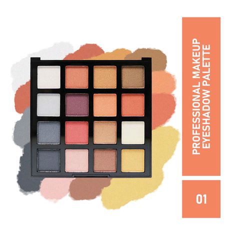Buy Half N Half Professional Makeup kit, 16 Colours Eyeshadow Palette, Multicolor-01 (18g)-Purplle