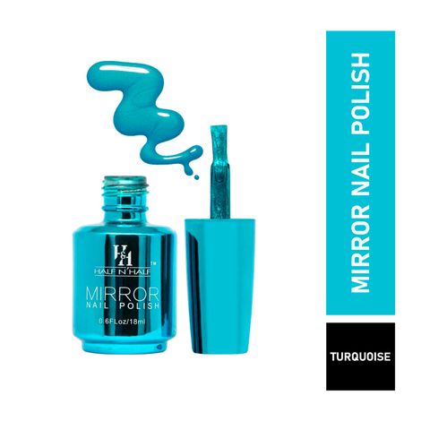 Buy Half N Half Mirror Nail Polish, A-Turquoise (18 ml)-Purplle