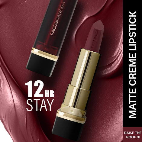 Buy FACES CANADA Comfy Matte Creme Lipstick - Raise The Roof, 4.2 gm| Long Stay | Creamy Matte Finish | Intense Color | Hydrating & Nourishing | Smooth Application-Purplle