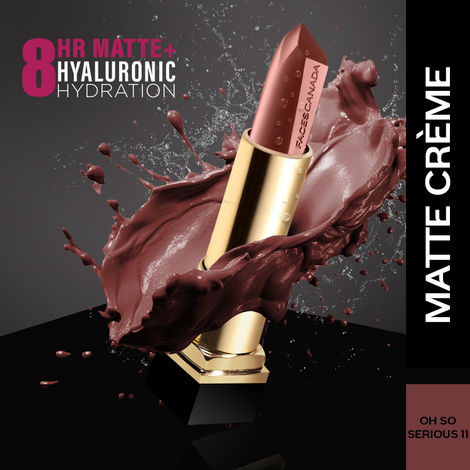 Buy FACES CANADA ComfyMatte Creme Lipstick - Oh So Serious 11 4.2g I Long Stay I No Dryness I Hydrating I Hyaluronic Acid I Cocoa Butter I Cruelty-free-Purplle