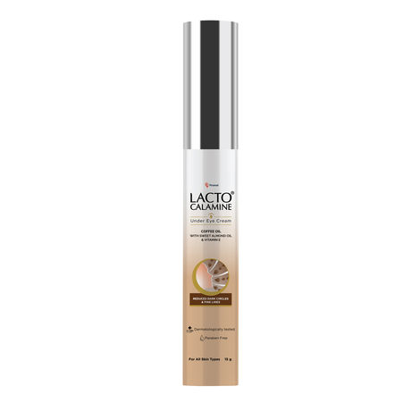 Buy Lacto Calamine under eye cream for dark circles, fine lines & puffy eyes| Enriched with coffee, sweet almond & Vitamin E| Dermatologically tested| 15 gm-Purplle