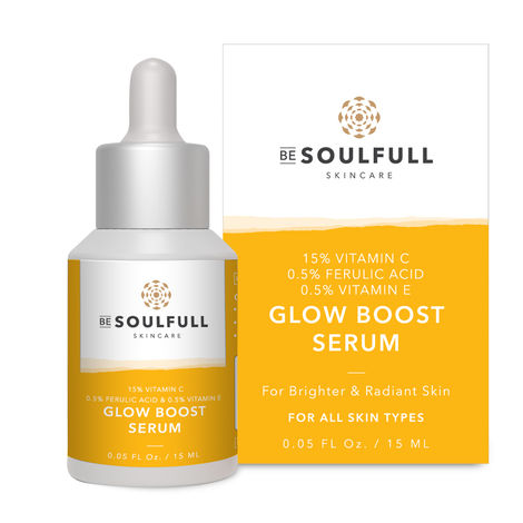 Buy BE SOULFULL Vitamin C Brightening Serum with Ferulic Acid & Vitamin E- 15ml-Purplle