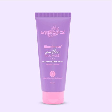 Buy Aqualogica Illuminate+ Smoothie Face Wash with Wild Berries and Alpha Arbutin - 100 ml-Purplle