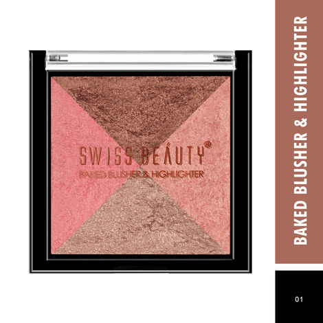Buy Swiss Beauty Baked Blusher & Highlighter - Multi-01 (7 g)-Purplle