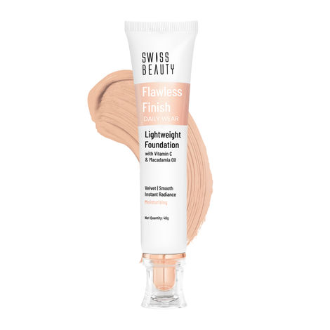 Buy Swiss Beauty Flawless Finish lightweight foundation - Natural Beige (40 gm)-Purplle