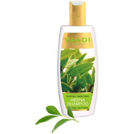 Buy Vaadi Herbals Superbly Smoothing Heena Shampoo with Green Tea Extracts (350 ml)-Purplle