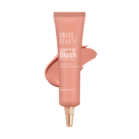 Buy Swiss Beauty Cream It Up Blusher With Shea Butter | Highly Pigmented | Long-lasting | Buildable & Blendable | All Skin Types|2|Natural Flush-Purplle