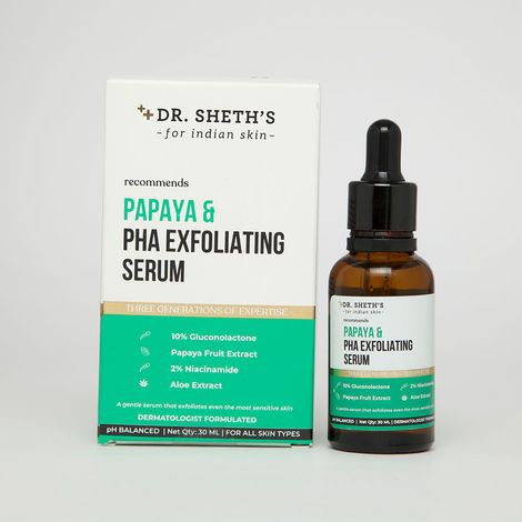 Buy Dr. Sheth's Papaya & PHA Exfoliating Serum - 30ml-Purplle