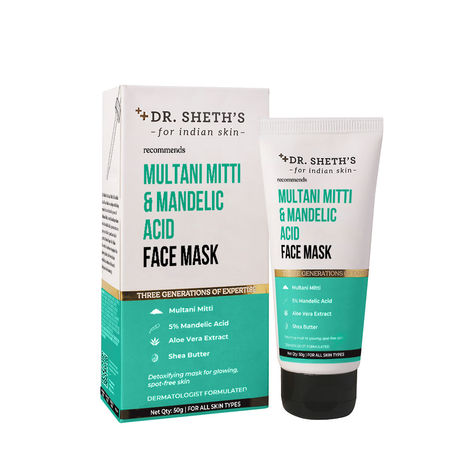Buy Dr. Sheth's Multani Mitti & Mandelic Acid Face Mask - 50g-Purplle