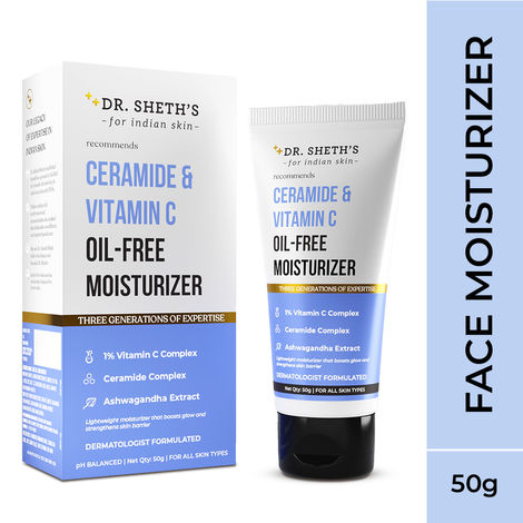 Buy Dr. Sheth’s Ceramide & Vitamin C Oil-Free Moisturizer - 50g-Purplle