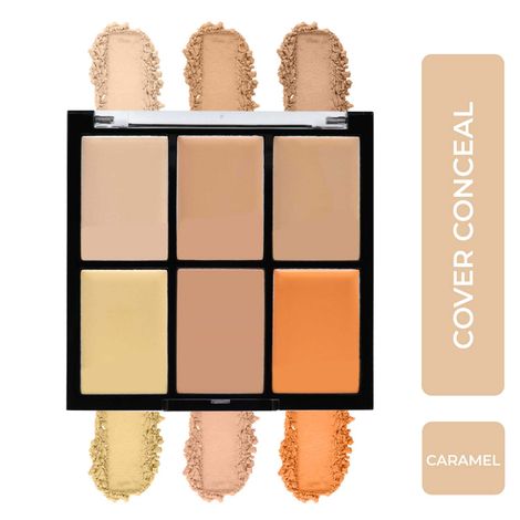 Buy Half N Half Cover Concealer Skin Beauty, Multicolour Palette, Caramel (9.6 gm)-Purplle