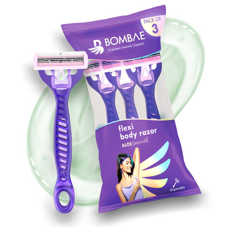 Buy Bombae Flexi Body Razor (Pack of 3)-Purplle
