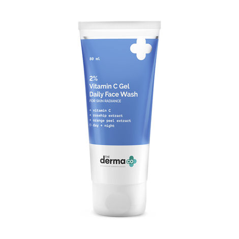 Buy The Derma Co. 2% Vitamin C Gel Daily Face Wash with Vitamin C, Rosehip & Orange Peel Extract for Glowing Skin - 80ml-Purplle