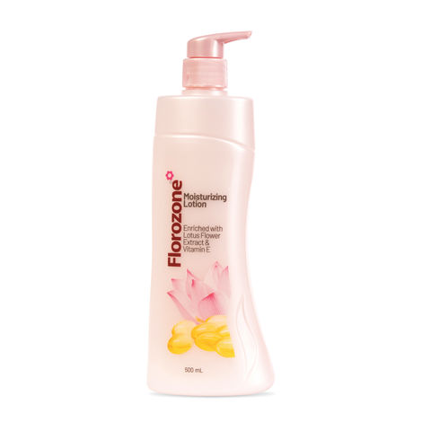 Buy Florozone Moisturizing Lotion With Lotus Flower Extract & Vitamin E - 500ml-Purplle