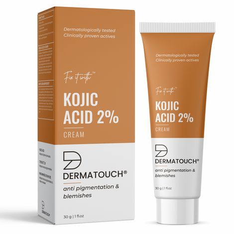 Buy DERMATOUCH Kojic Acid 2% Cream | For Pigmentation, Blemishes and Dark Spots reduction - 30G-Purplle
