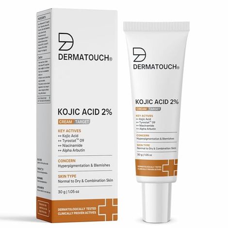 Buy DERMATOUCH Kojic Acid 2% Cream | For Pigmentation, Blemishes and Dark Spots reduction - 30G-Purplle