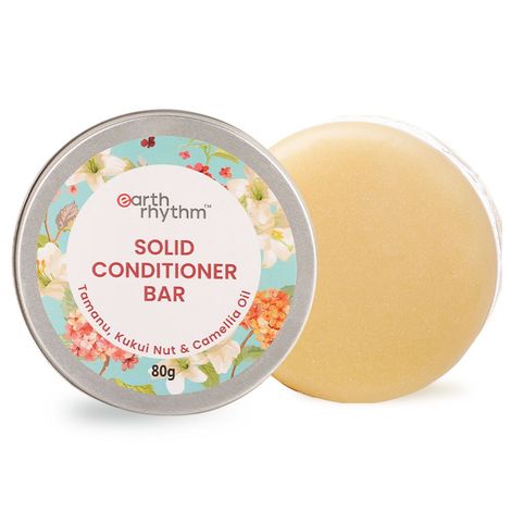 Buy Earth Rhythm Solid Conditioner Bar - Tamanu, Kukui Nut & Camellia Oil | Promotes Hair Growth, Hydrates Scalp, Repair Breakage & Split Ends | for All Hair Types | Men & Women | With Tin - 80 G-Purplle