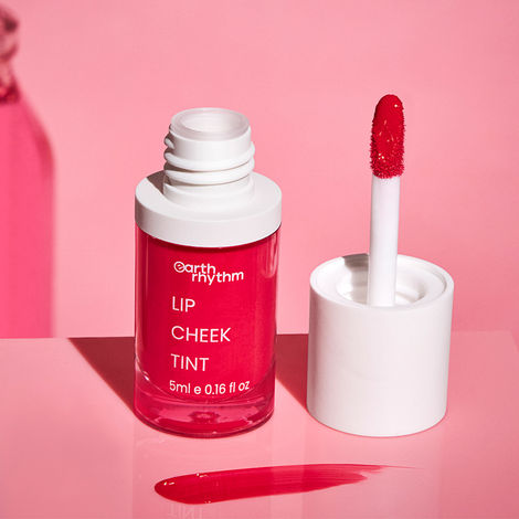Buy Earth Rhythm Lip, Cheek Tint- Cherry, with Goodness of Pomegranate & Jojoba oil Extract, Nourishes & Hydrates Dry Chapped Lips, Blush for Women & Girls, 100% Natural a€“ 5 ml-Purplle
