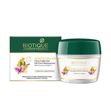 Buy BIOTIQUE UBTAN & COLLAGEN Ultra Light Gel Oil Free Moisturizer (200 ml)-Purplle