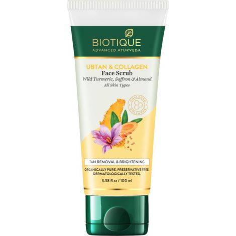 Buy BIOTIQUE UBTAN & COLLAGEN Face ScrubA (100 gm)-Purplle
