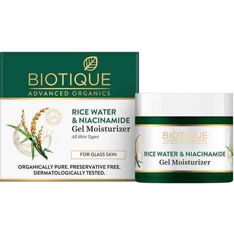 Buy BIOTIQUE RICE WATER & NIACINAMIDE Gel Moisturizer (50 ml)-Purplle