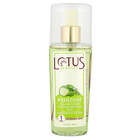 Buy Lotus Herbals Basiltone Clarifying & Balancing Skin Toner | With Cucumber & Basil | For Combination & Oily Skin | 100ml-Purplle