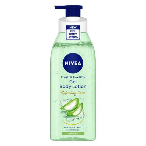 Buy NIVEA Aloe Vera Gel Body lotion, Refreshing Care for 24H hydration, Non-Sticky & fast absorbing Body lotion for fresh and healthy skin, 390 ml-Purplle
