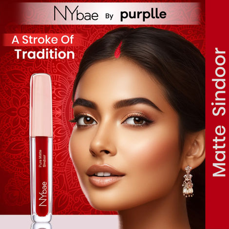 Buy NY Bae Pure Matte Sindoor - Velvet Red 01 (2.5 ml) | Smudge Proof | Long Lasting | Sweat Proof | Everyday Use-Purplle