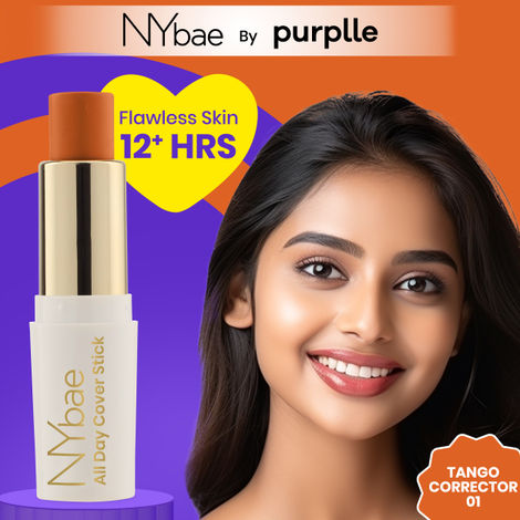 Buy NY Bae All Day Cover Stick - Tango Corrector 01 (4.2g) | Foundation Stick | Concealer | Bronzer | Colour Corrector | Highlighter | Face Makeup - 4.2 gm - 4.2 gm-Purplle