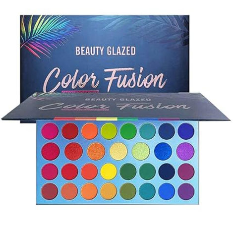 Buy Beauty Glazed Rainbow Colors Fusion Eyeshadow Palette - 48 gm-Purplle