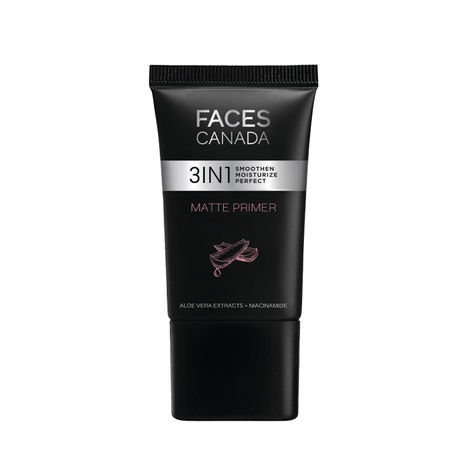 Buy FACES CANADA Matte Primer 30g | Hyaluronic acid | Niacinamide | Lightweight | Nonsticky | Aloe Vera | Corn Starch | Vit A,C&E | Paraben Free | Alcohol Free | No Mineral Oil | Vegan | Cruelty Free-Purplle