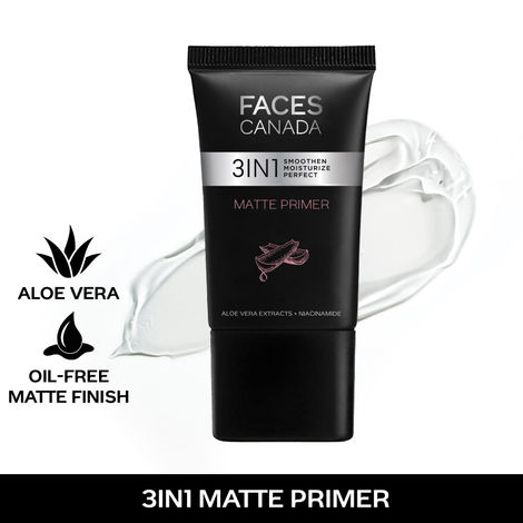 Buy FACES CANADA Matte Primer, 30g | Oil-Free Matte Finish | Lightweight Gel Texture | Smoothens & Moisturizes Skin | Niacinamide, Hyaluronic Acid, Vitamin A, 30 gm-Purplle