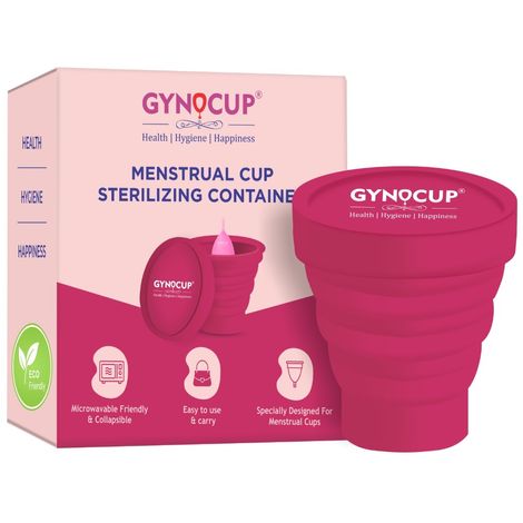 Buy GynoCup Collapsible Silicone Cup Menstrual Cup Sterilizer for Women| Kills 99% of Germs in 2 Minutes | Microwave Friendly - 1 Unit-Purplle