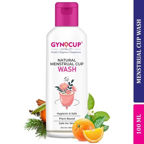 Buy GynoCup Menstrual Cup Cleanser Wash | Natural & pH Balanced, hypoallergenic and safe for use| Helps to Sterilize Menstrual Cup cleanser liquid Wash 100 ml (Pack of 1)-Purplle